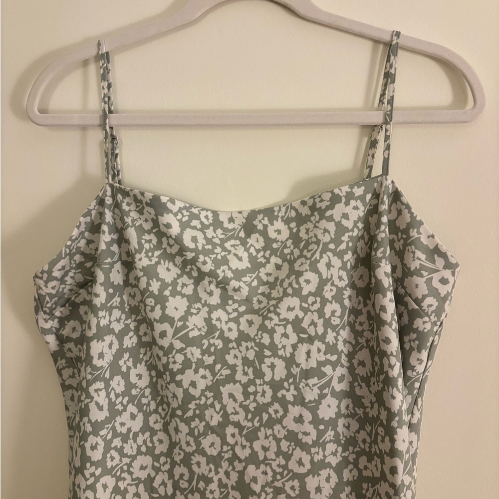 Silky Floral Slip Dress